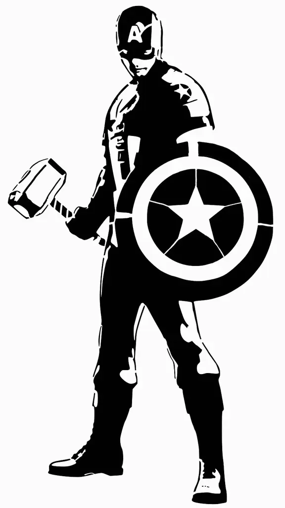 Captain America stencil 2