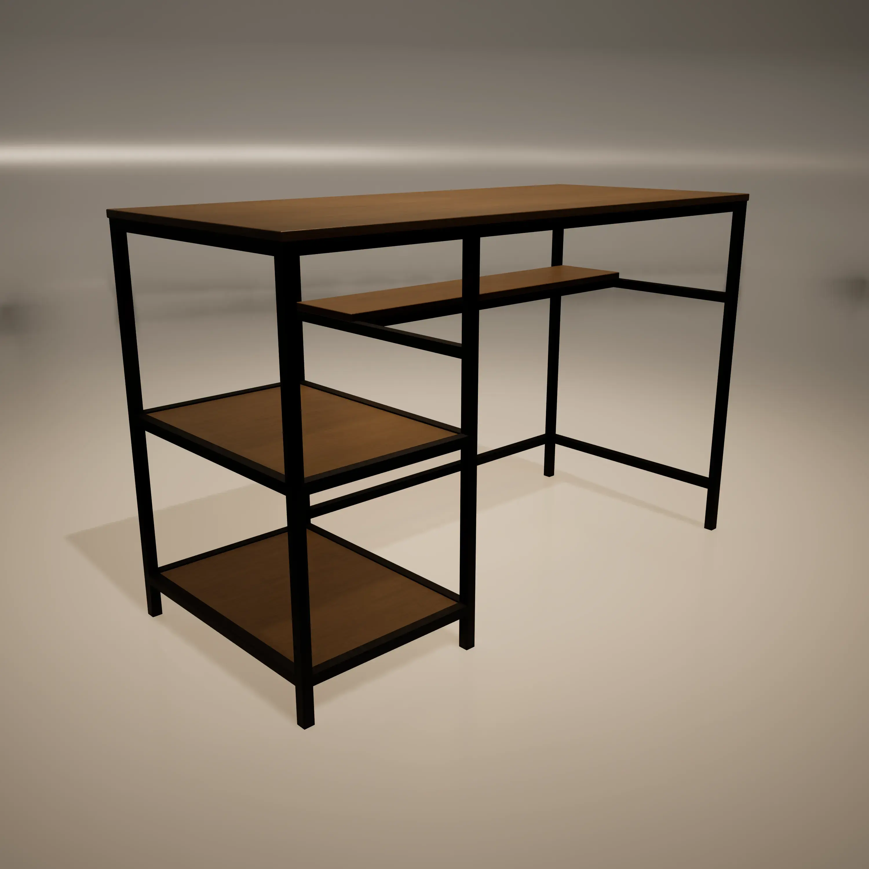 Bureau avec rangement et casier, miniature (1:12, 1:16, 1:1)