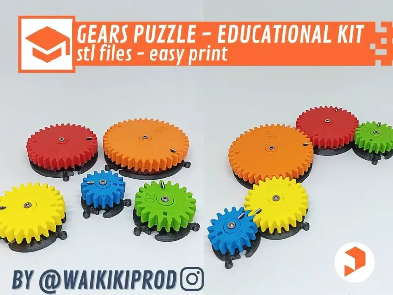 Puzzle Engrenagens - Kit Educativo
