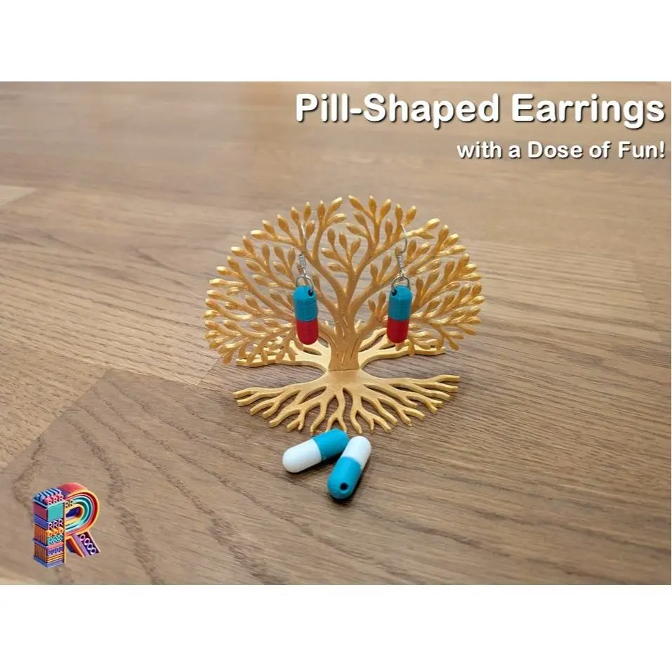 💊 Pop Some Style – Pill-Shaped Earrings with a Dose of Fun!