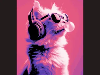 Cat 1 - Canvas Multicolor