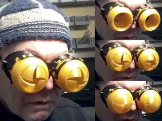 Мигающие радужные очки