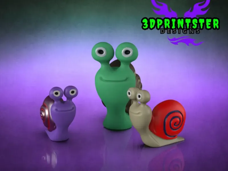 Whimsical Snail (No Supports, STL and .3mf file)