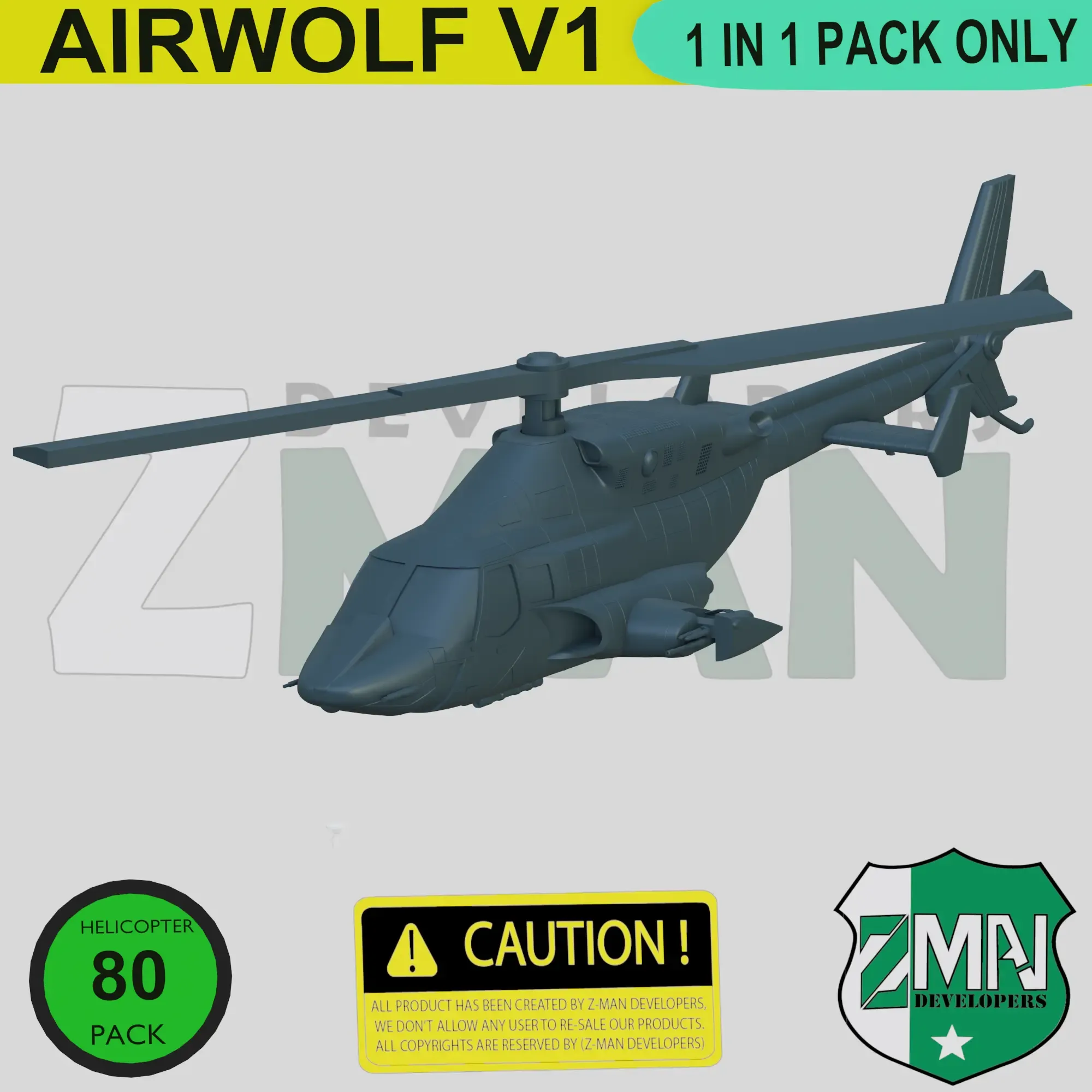 AIRWOLF HELICOPTER V2