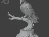 3 in 1 Raven Statue STL Bundle | Gothic Raven on Branch, Rav-2