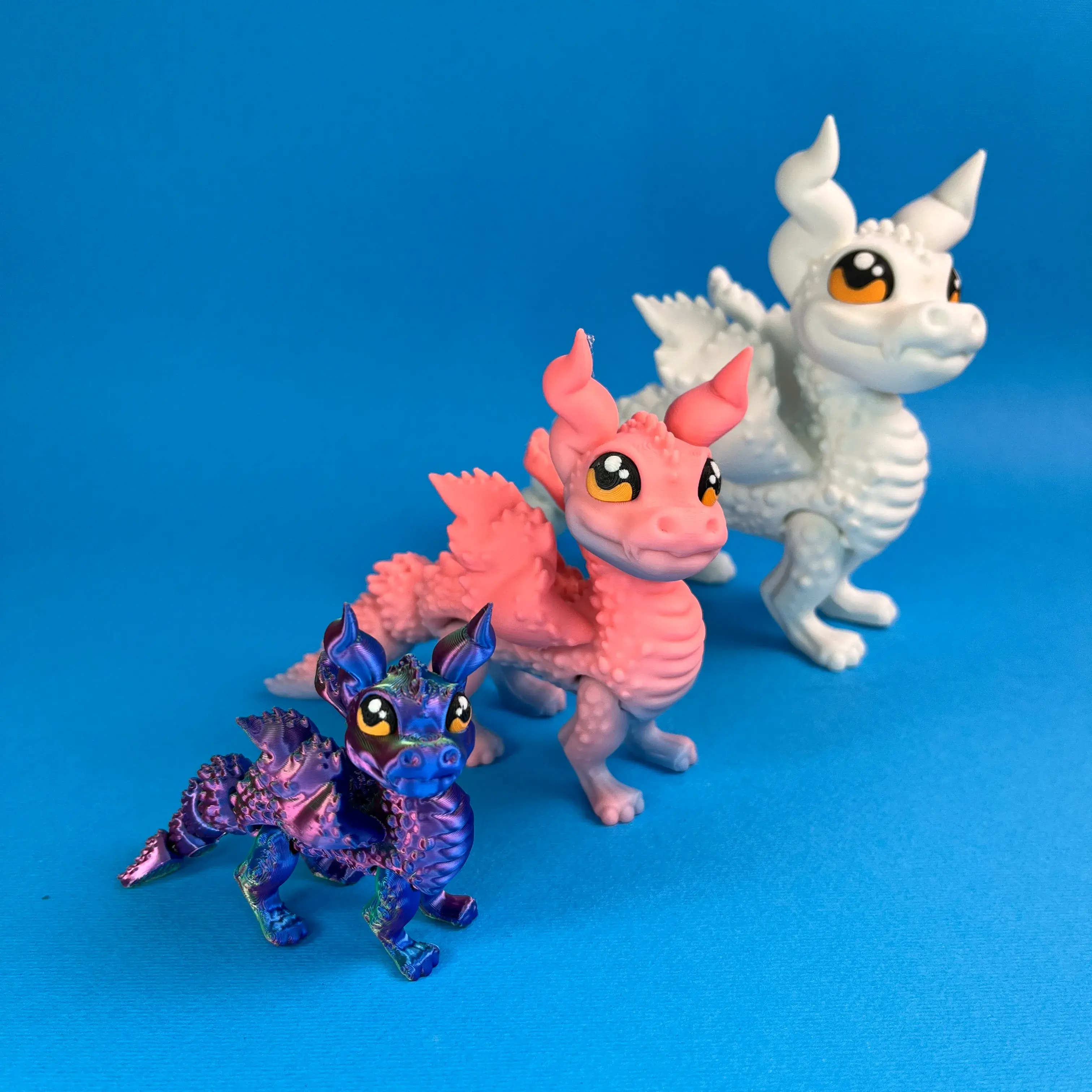 Articulated Horned Dragon, Flexi Toy Print-In-Place