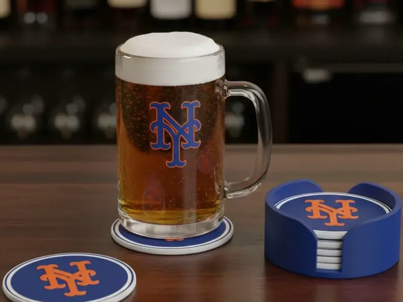METS COASTERS AND HOLDER