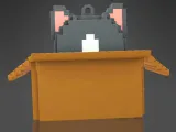 Pixel Cat in Box Keychain-5