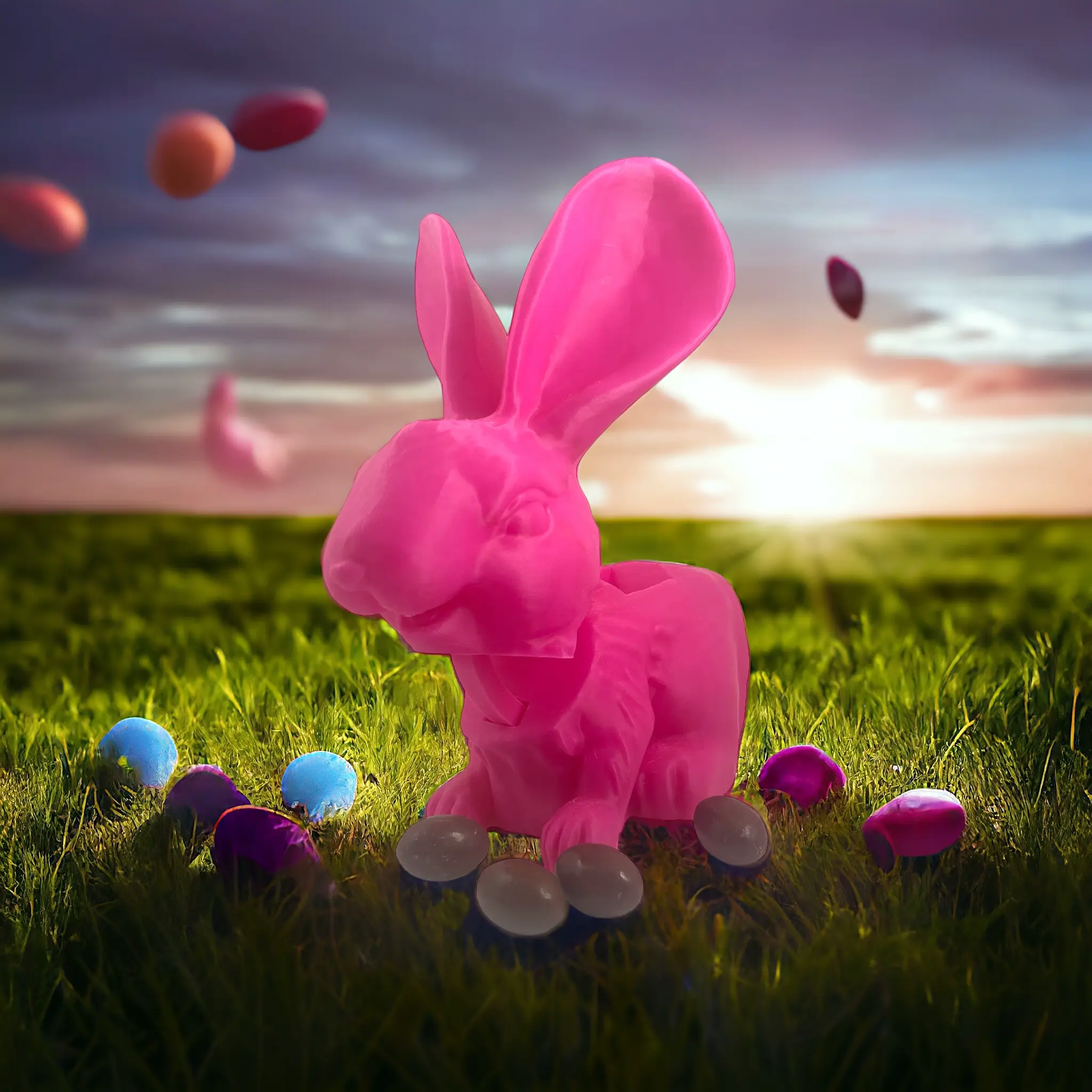 EASTER BUNNY EGGS DISPENSER