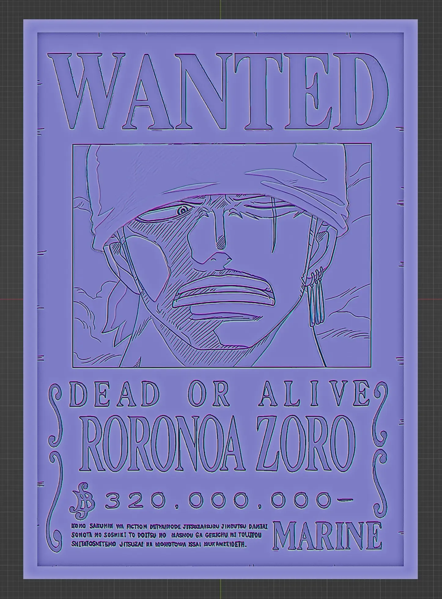 ZORO WANTED POSTER - ONE PIECE