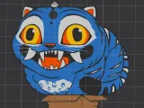 derpy tiger from huntrix keychain-0