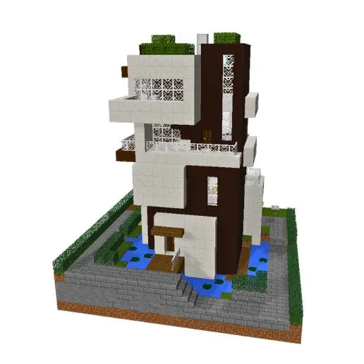 Modern Estate House 3D Model STL Printable