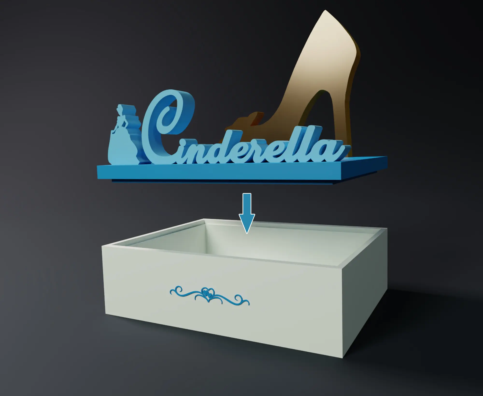 DISNEY PRINCESS CINDERELLA BOX - SHOE VERSION