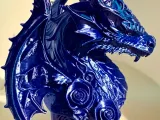 Gothic rose dragon bust-4