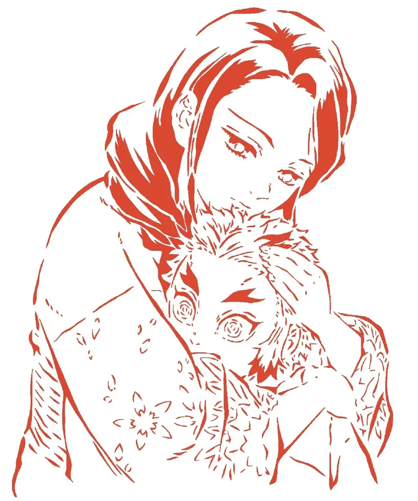 Demon slayer stencil 10