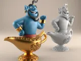Fun Genie Lamp 3D STL File for Desk Decor Toys 9-4