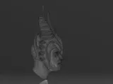 Gothic Horned Helmet – Dark Fantasy Armor-3