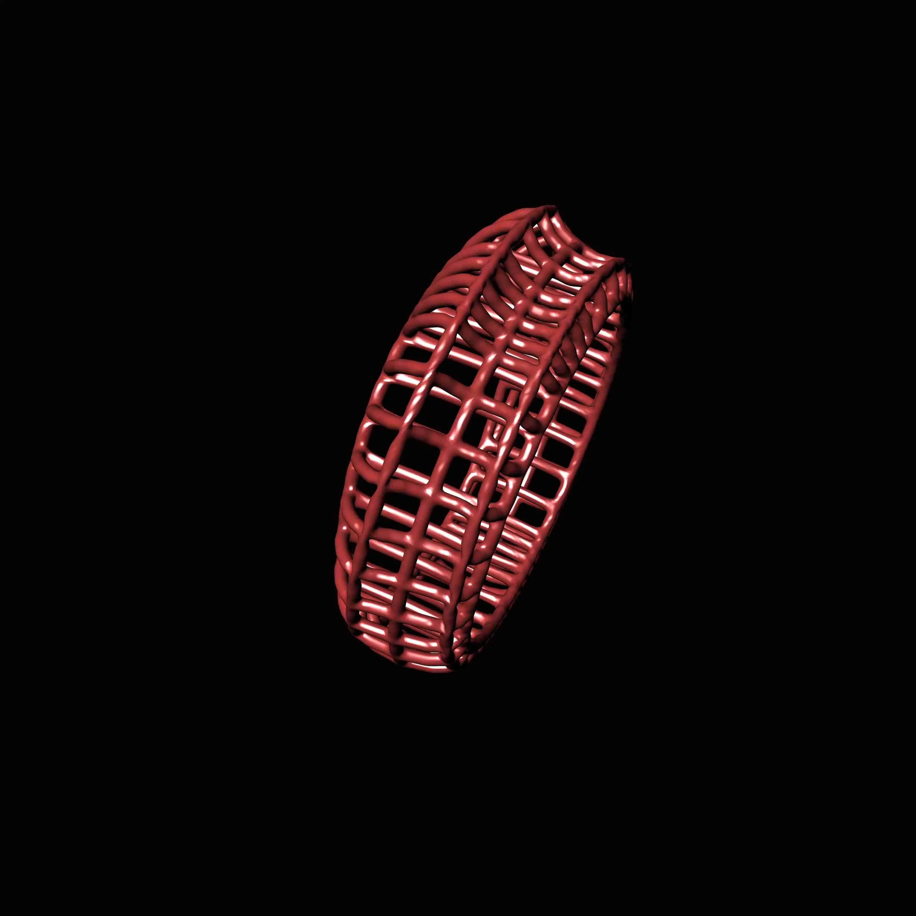 Art Deco Jali Ring 3d Model