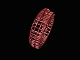 Art Deco Jali Ring 3d Model-7
