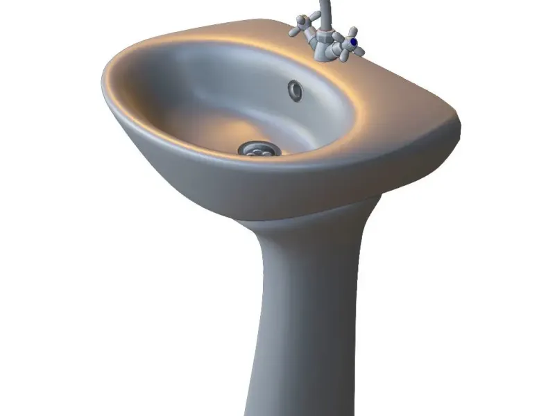 Classic-Pedestal-Wash-Basin-With-Faucet