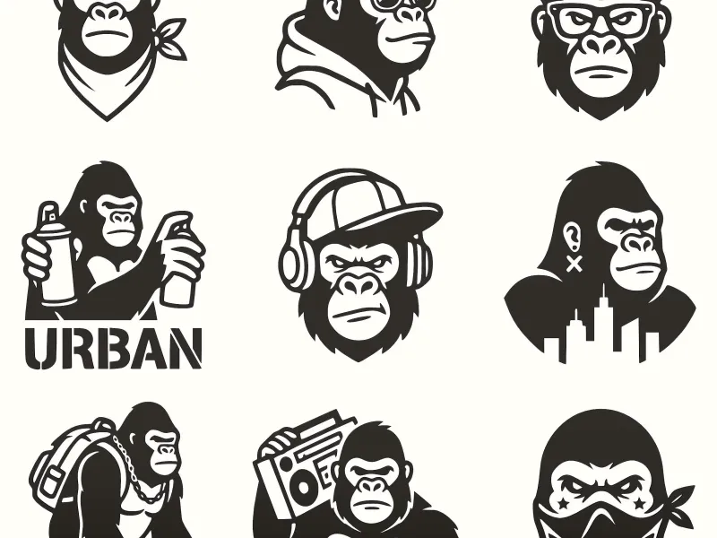 Urban Gorilla Street Art Pack – Graffiti Style Gorilla