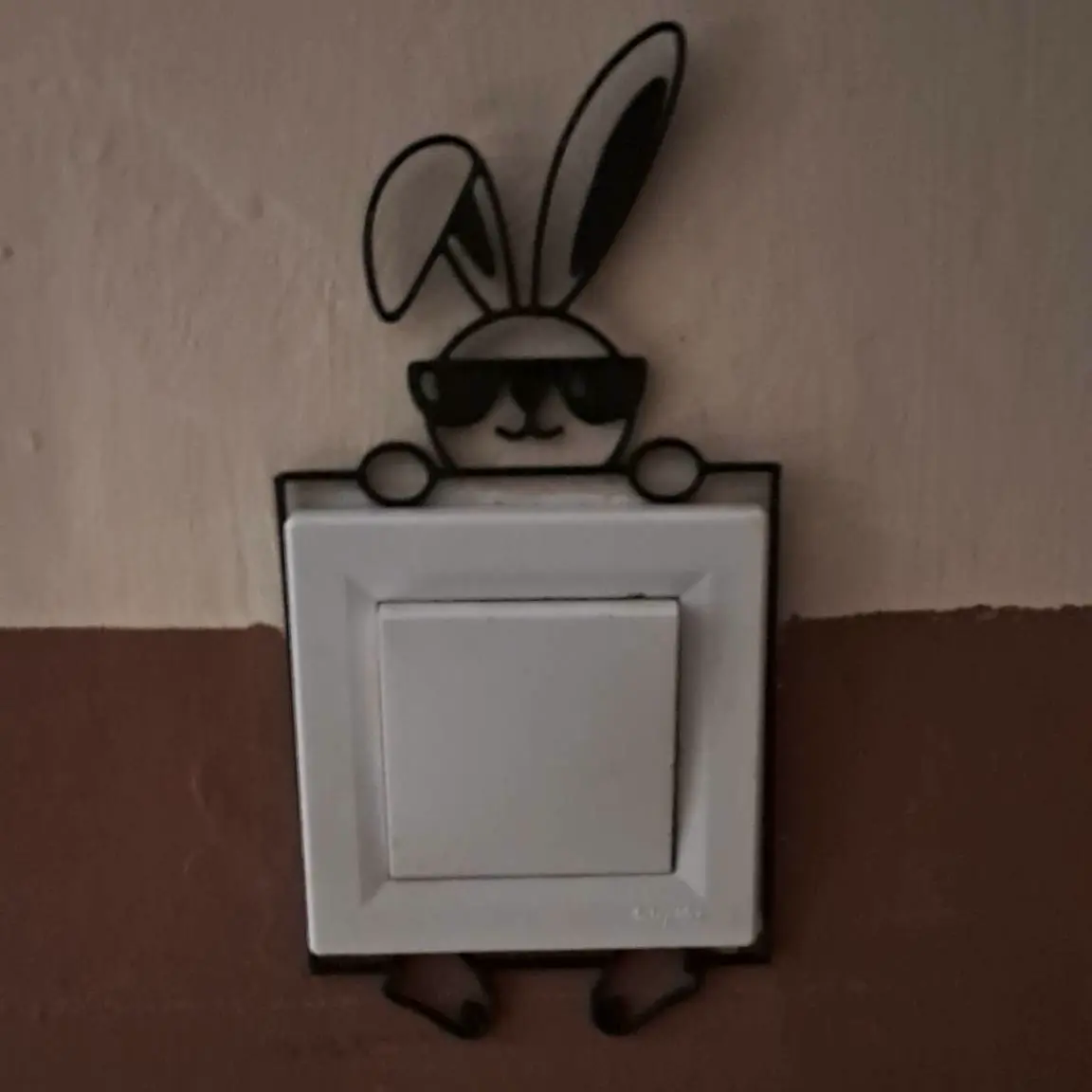 Bunny lamp switch decoration
