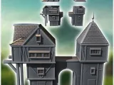 Medieval building with tower and central arch (15) - miniatu-1