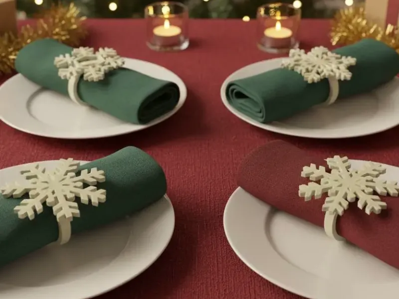 Anelli per tovaglioli Fiocchi di neve -MOKA Design