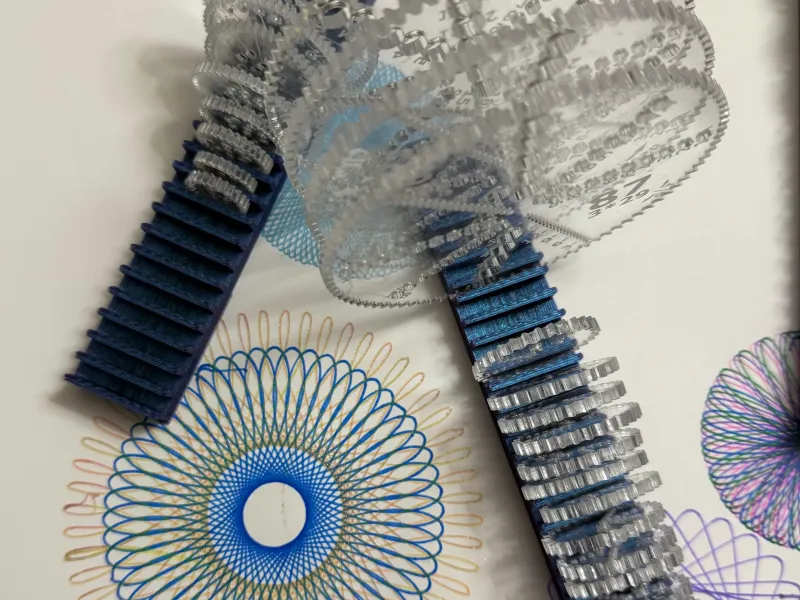 Gear rack for spirograph
