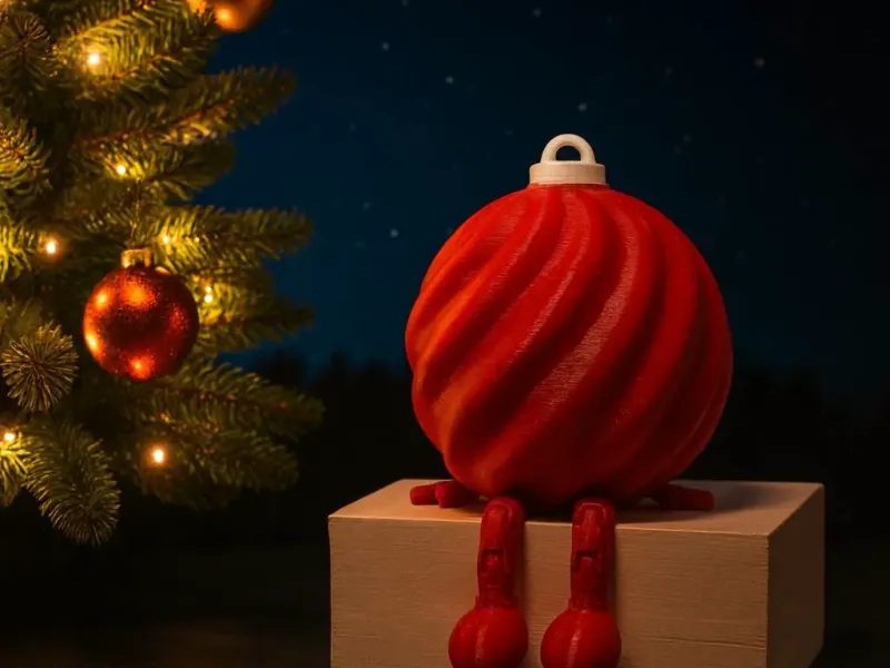 bola de navidad sentada