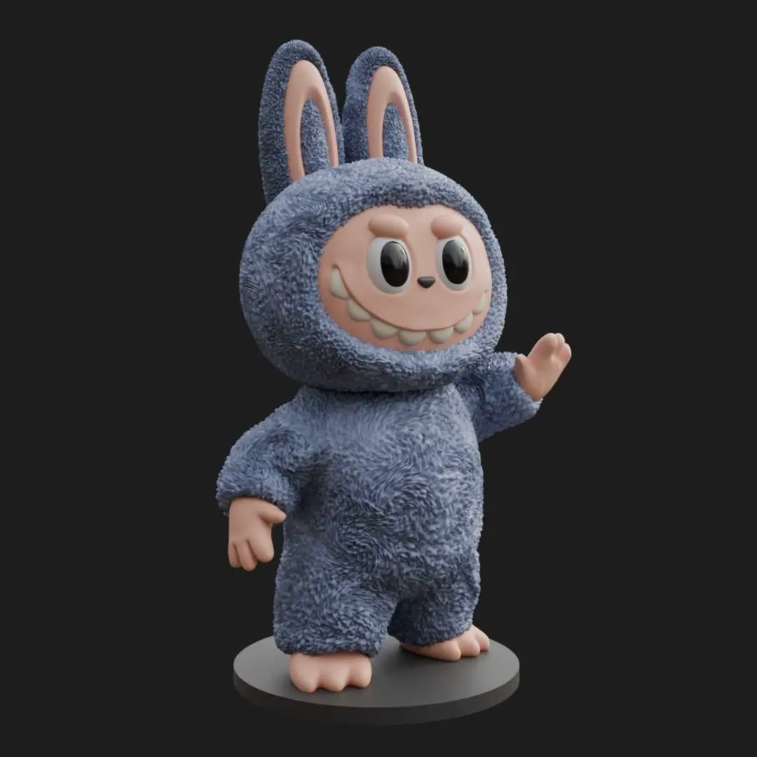 Labubu figurine Fan Art Satue and Keychain