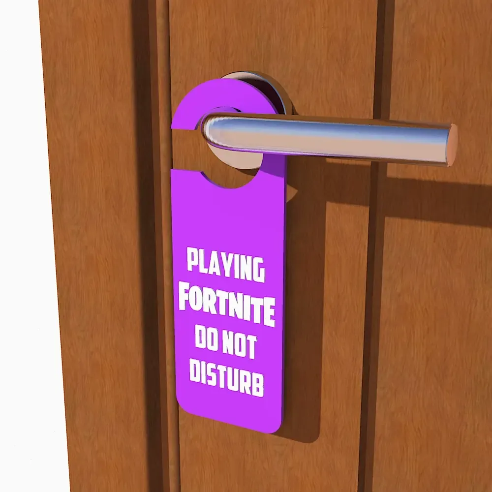 Playing Fortnite Door Hanger