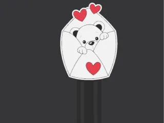 BookMark Decoration Valentines Bear