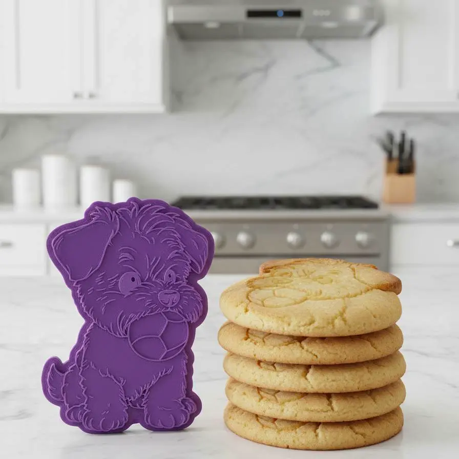 bichon-frise-with-a-ball-cookie  cutter