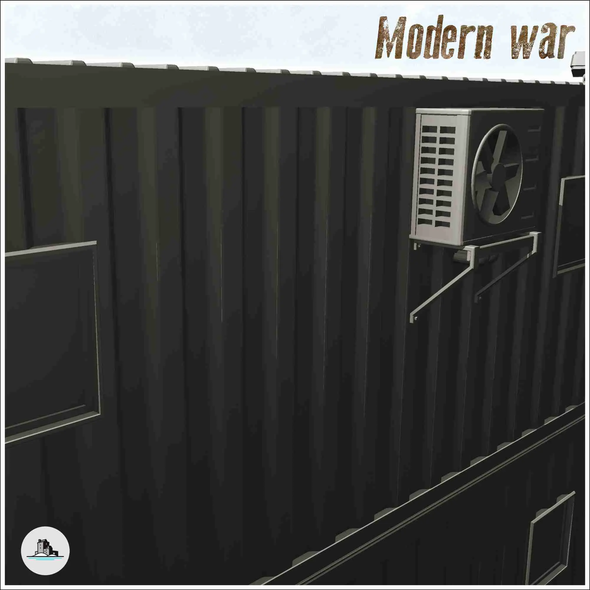 Poste de commandement moderne en containers (1) - scenery miniatures c