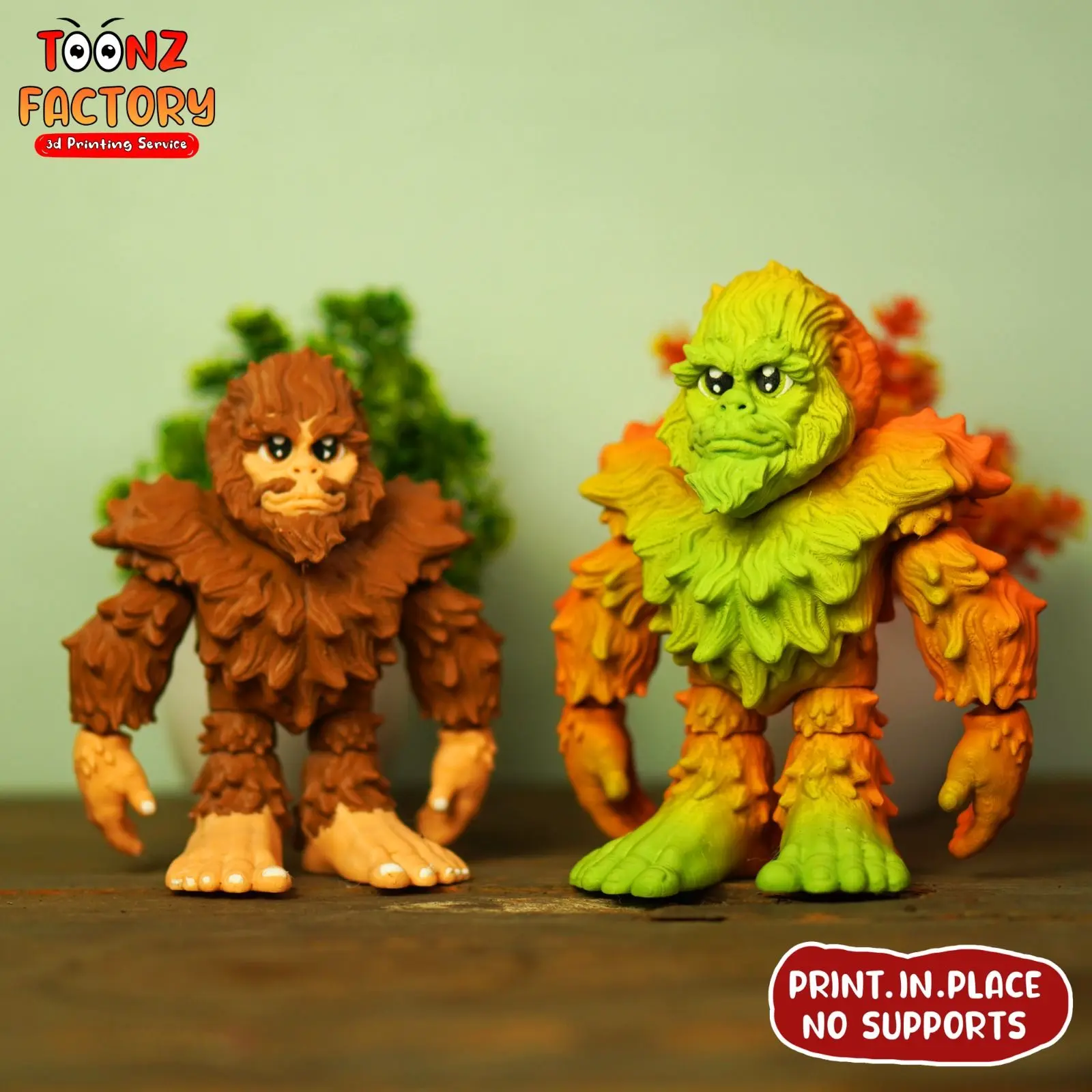 PRINT-IN-PLACE CUTE BIGFOOT ARTICULATED