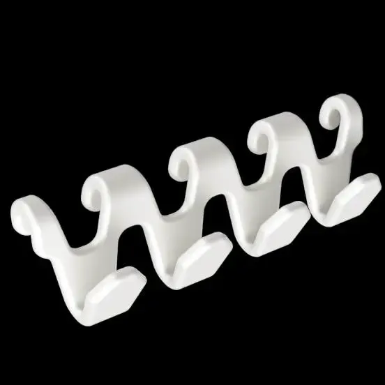 Quadruple hook mounted without screws