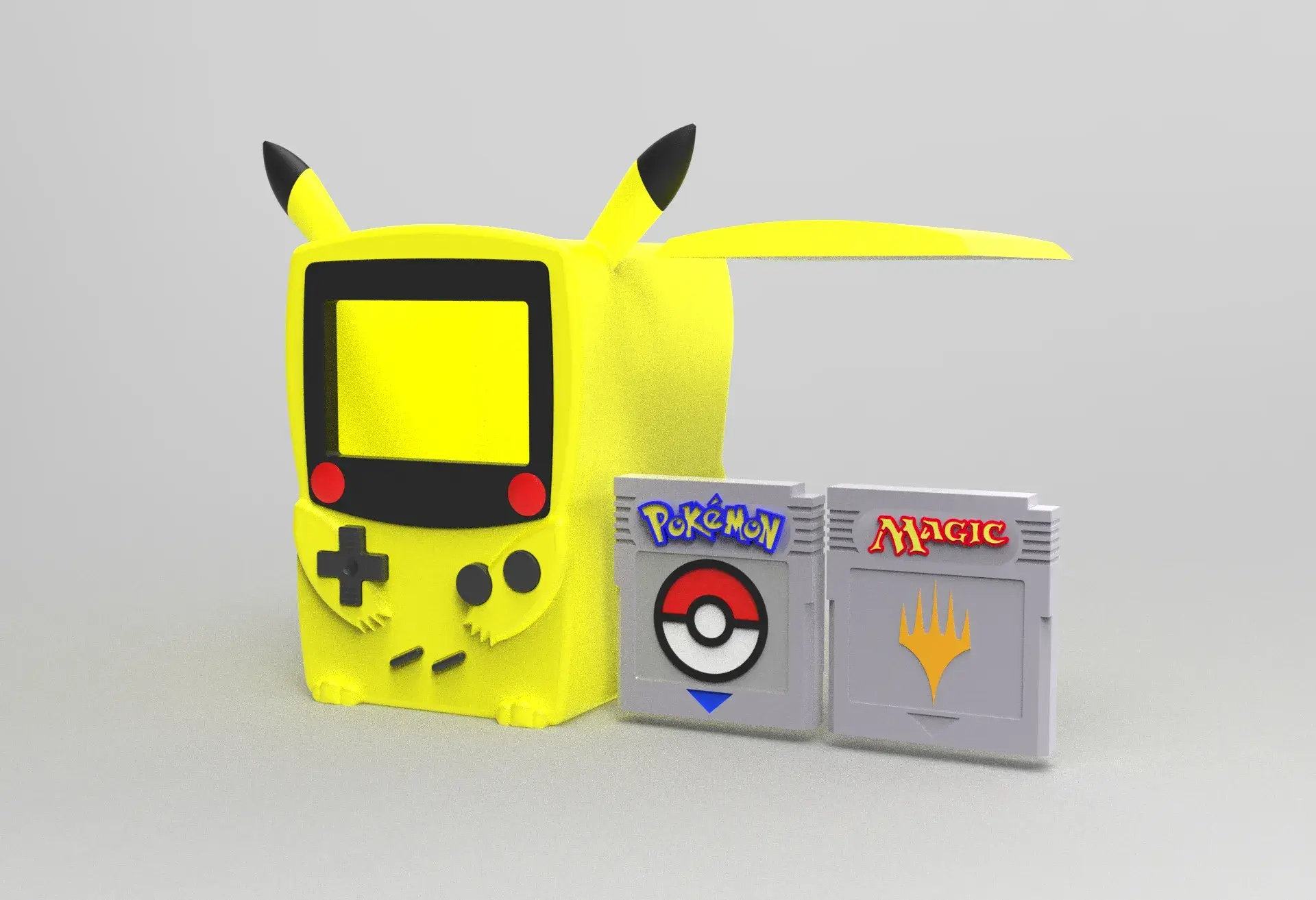 BOITE DE JEU PIKABOY - PIKACHU POKEMON BOITE DE JEU GAMEBOY CUSTOMISÉE