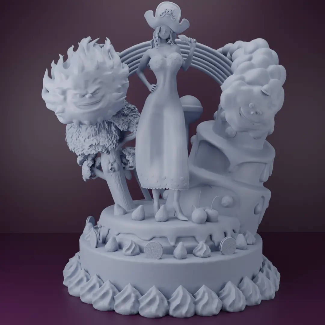 JOVEM CHARLOTTE LINLIN (BIG MOM) - PEÇA ÚNICA - IMPRESSÃO 3D