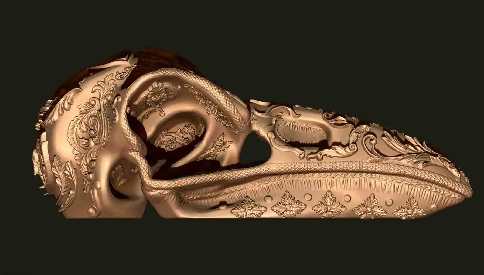 Ornamental Deluxe Bird Skull