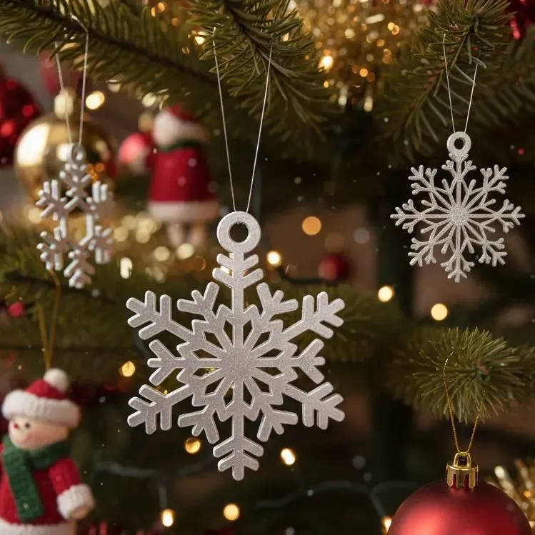 Ensemble de pendentifs pour sapin de Noël Boule de neige - MOKA Design
