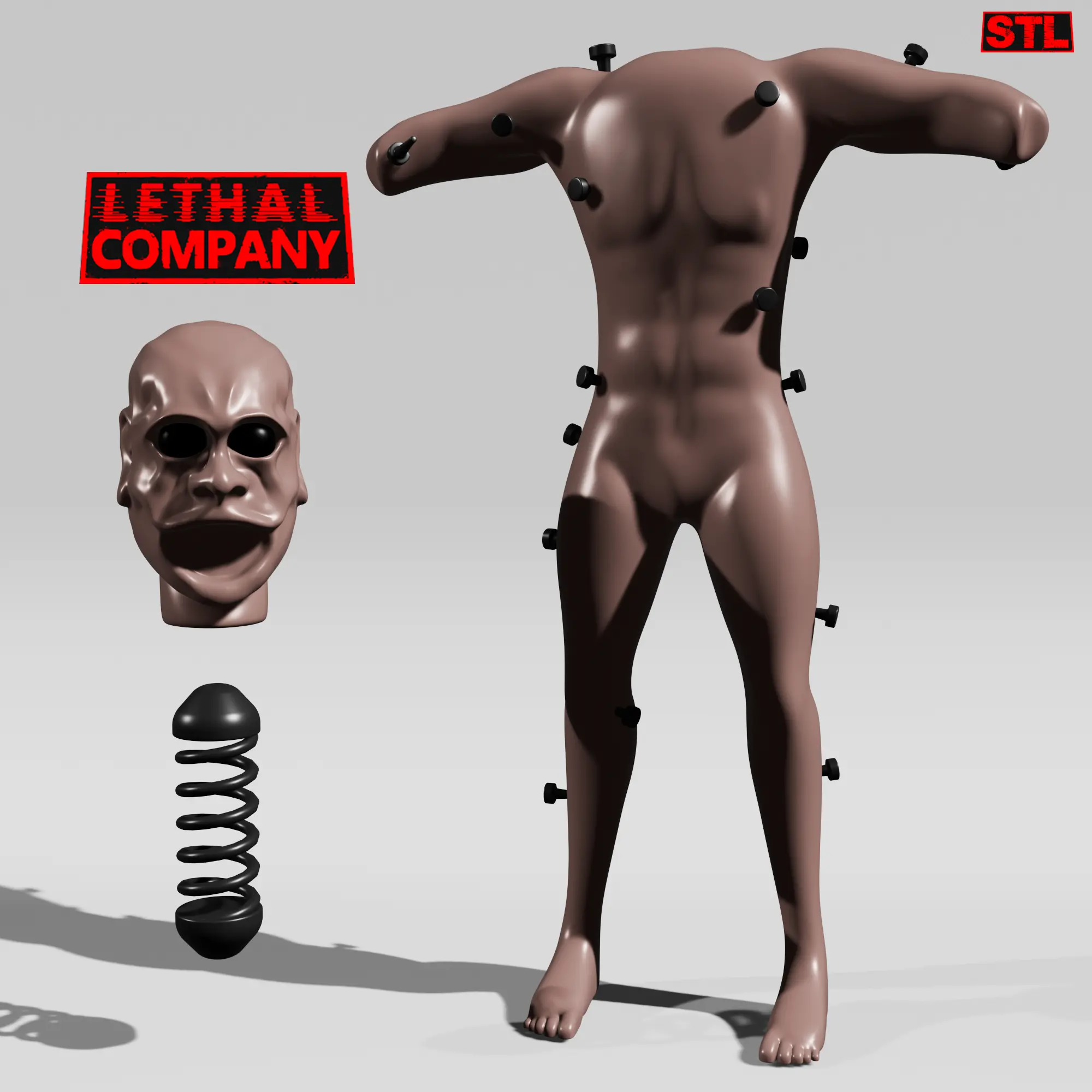 COIL-HEAD FROM LETHAL COMPANY - 3D PRINTABLE MODEL COIL HEAD