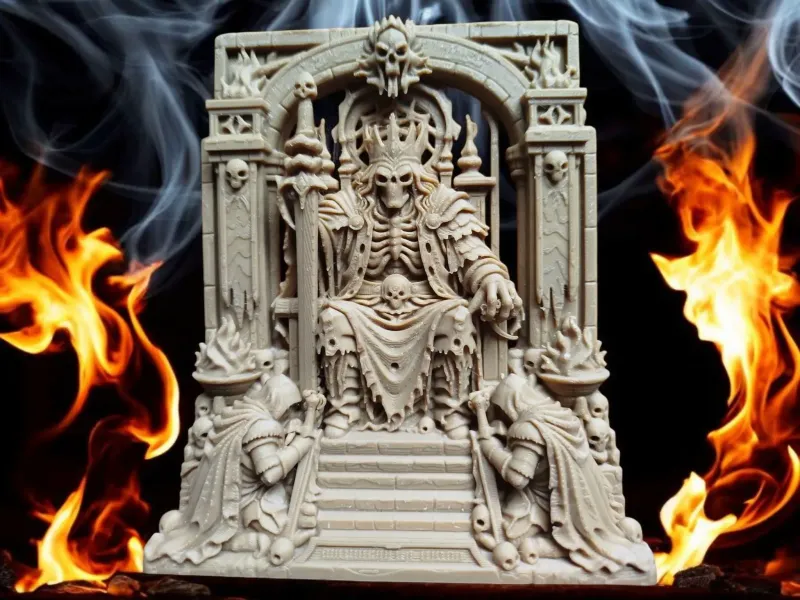 UNTERWELT-THRON – FDM-FREUNDLICHES BAS-RELIEF