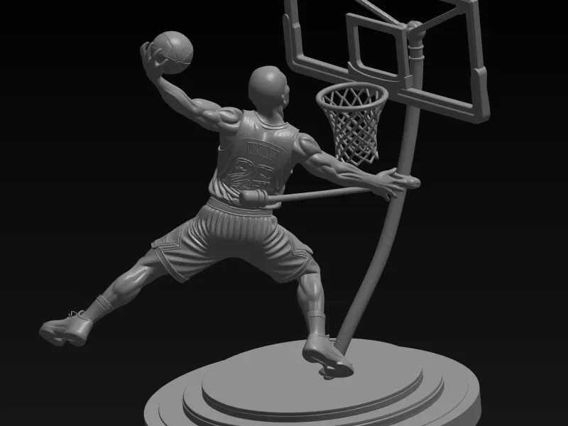 basketball hoop-basketball player model