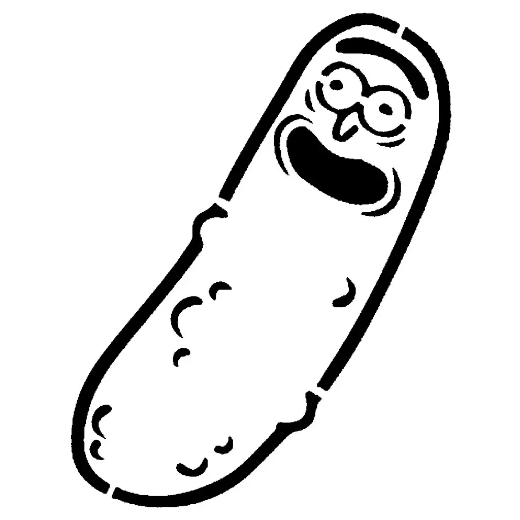 Pickle Rick stencil 4