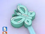 Straw Topper butterfly balloon model 2-1