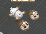 Articulated Ram STL & 3MF – Flexi Fidget Toy for 3d printing-6