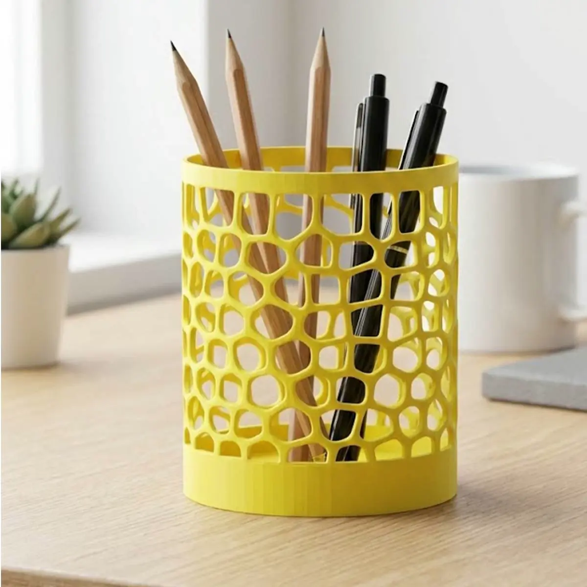 Minimalist Pen Holder Desk Organizer | Modern Office Stand
