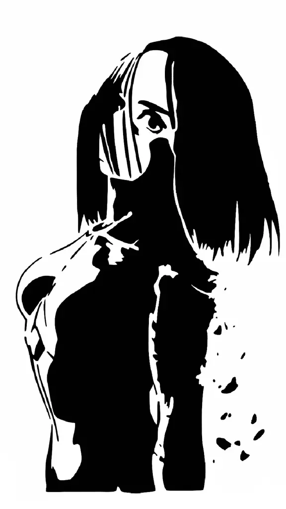 Alita battle angel stencil