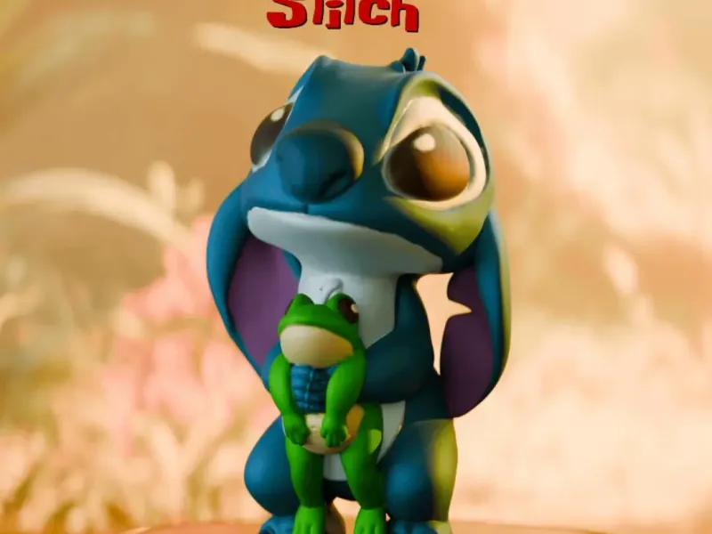 Mischievous & Adorable Stitch Collectible Art
